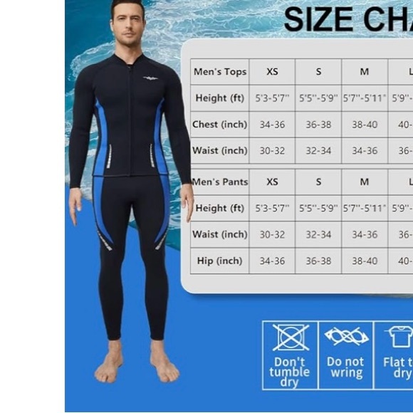 Seaskin Wetsuit Tops for Mens 3mm Front Zipper - Picture 5 of 5